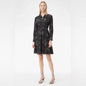 NWT Rebecca Taylor Tailored Silhouette Floral Dress in Black Combo - Sz 6